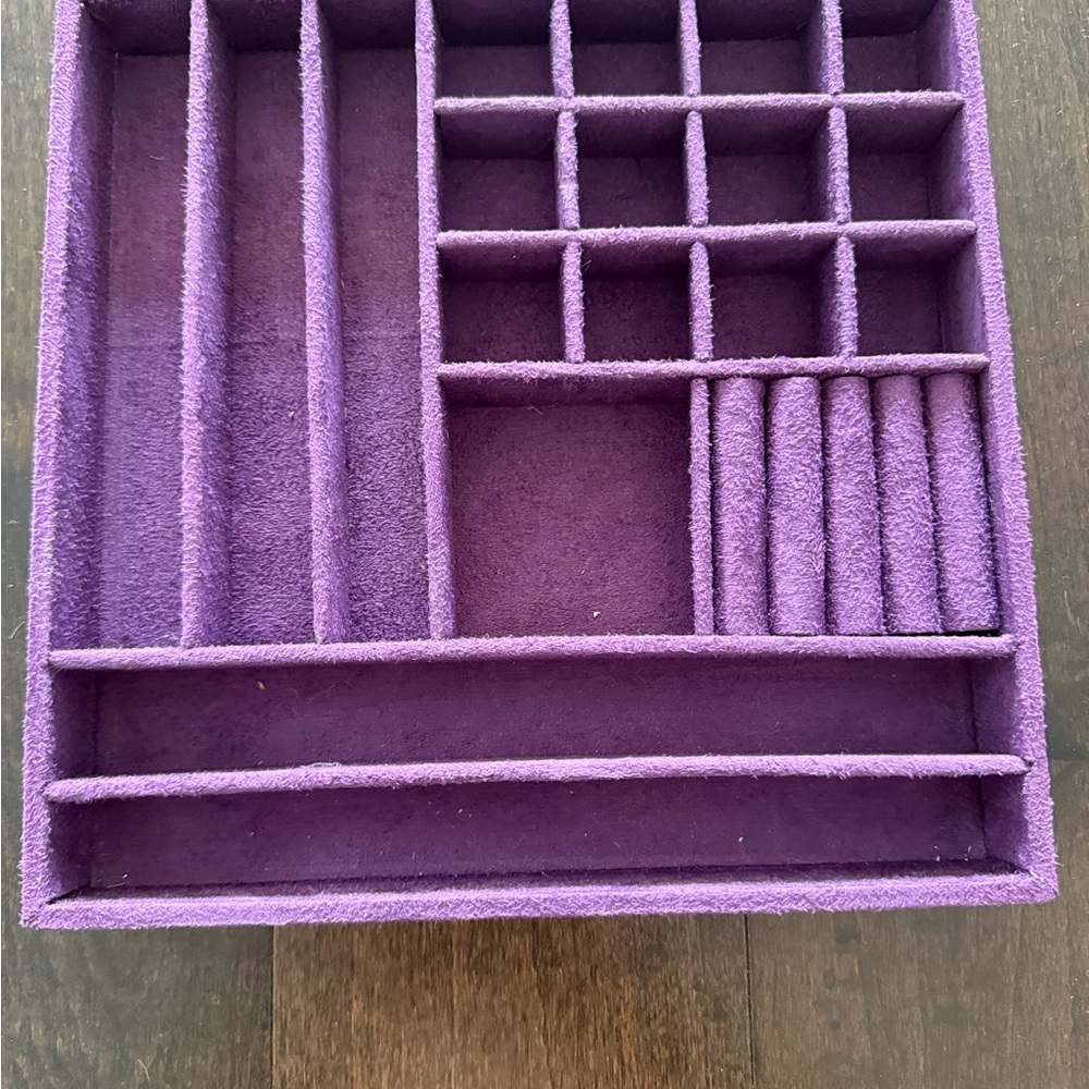 2 Purple Jewelry Organizer Trays
